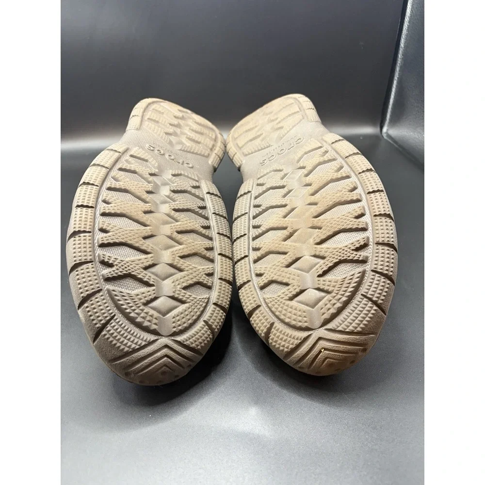 CROCS Mens Sz 12 SWIFTWATER MESH MOC SLIP-ON LOAFER. Beige/Brown 202548